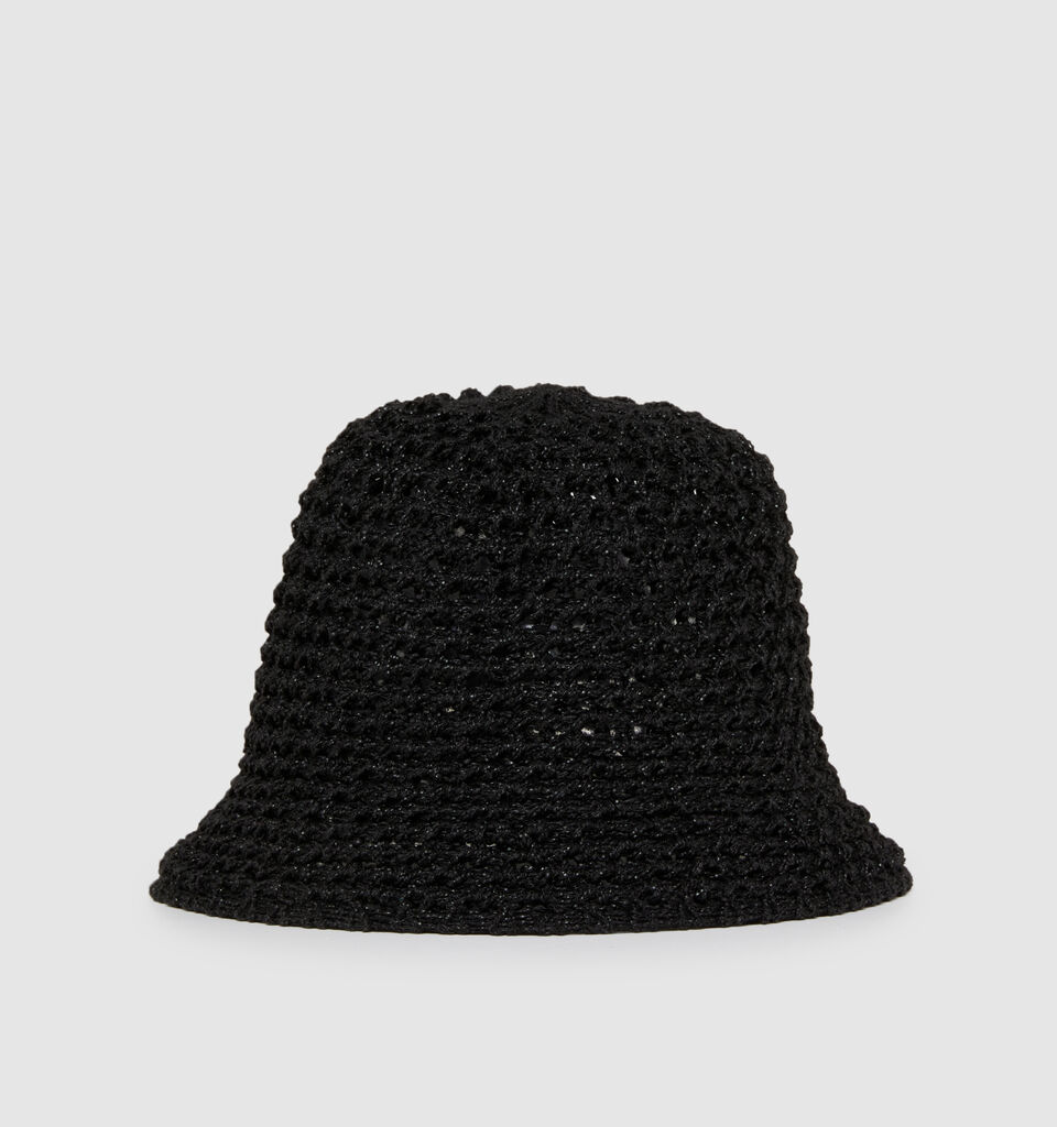 Crochet hat - women's hats - Black | Sisley image number 3
